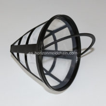 Molde de inyección de café con pantalla de malla de filtro